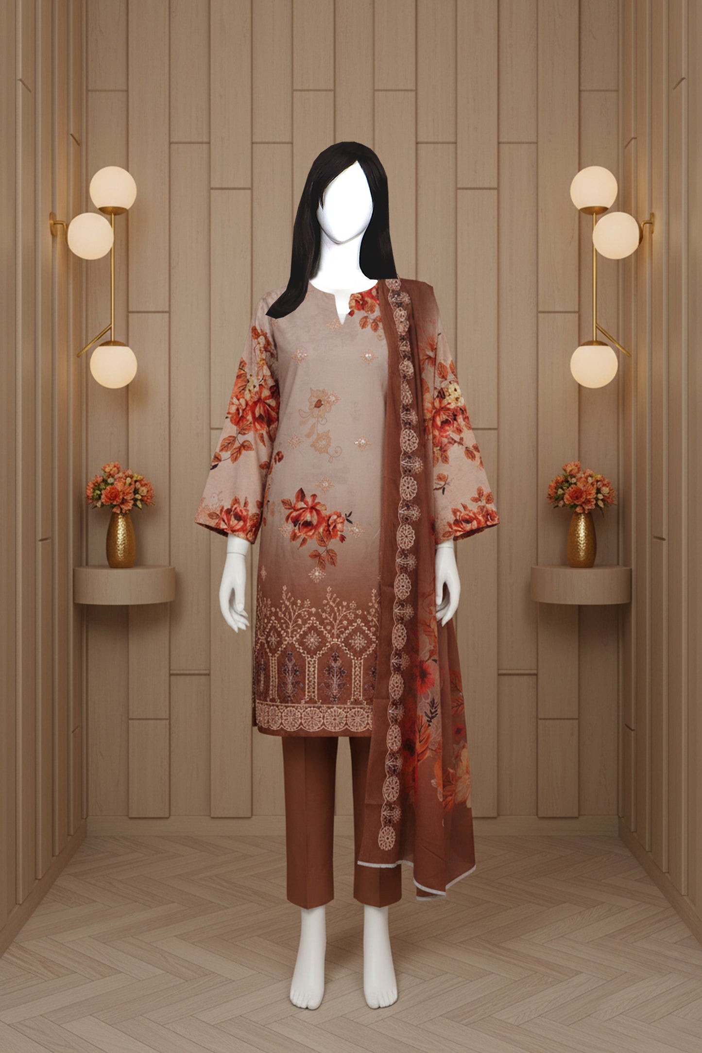 Embroidered Lawn Unstitched 3 Piece - 11250201