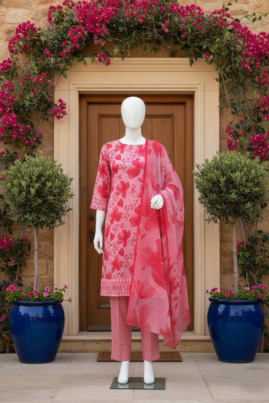 Printed Lawn Unstitched 3 piece - 12340205