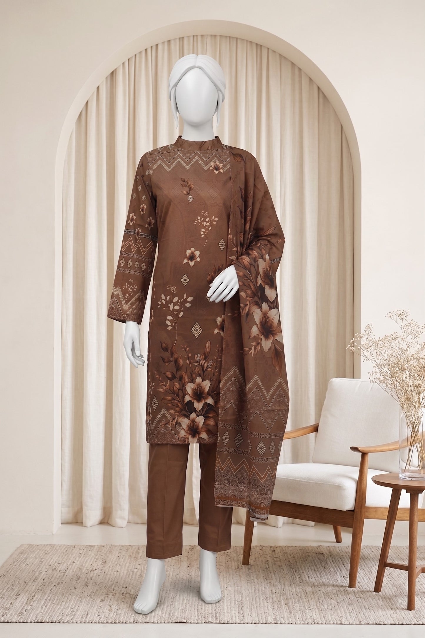 Printed Lawn Unstitched 3 Piece - 124890704
