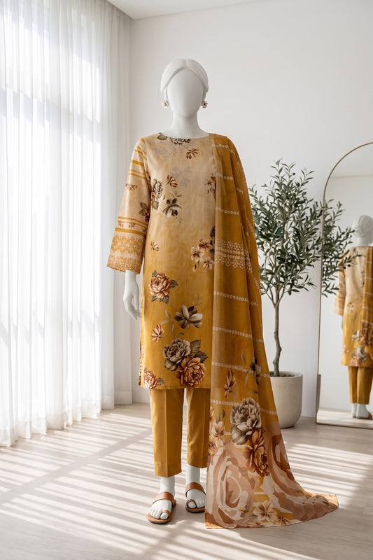 Printed Lawn Unstitched 3 Piece - 12661406