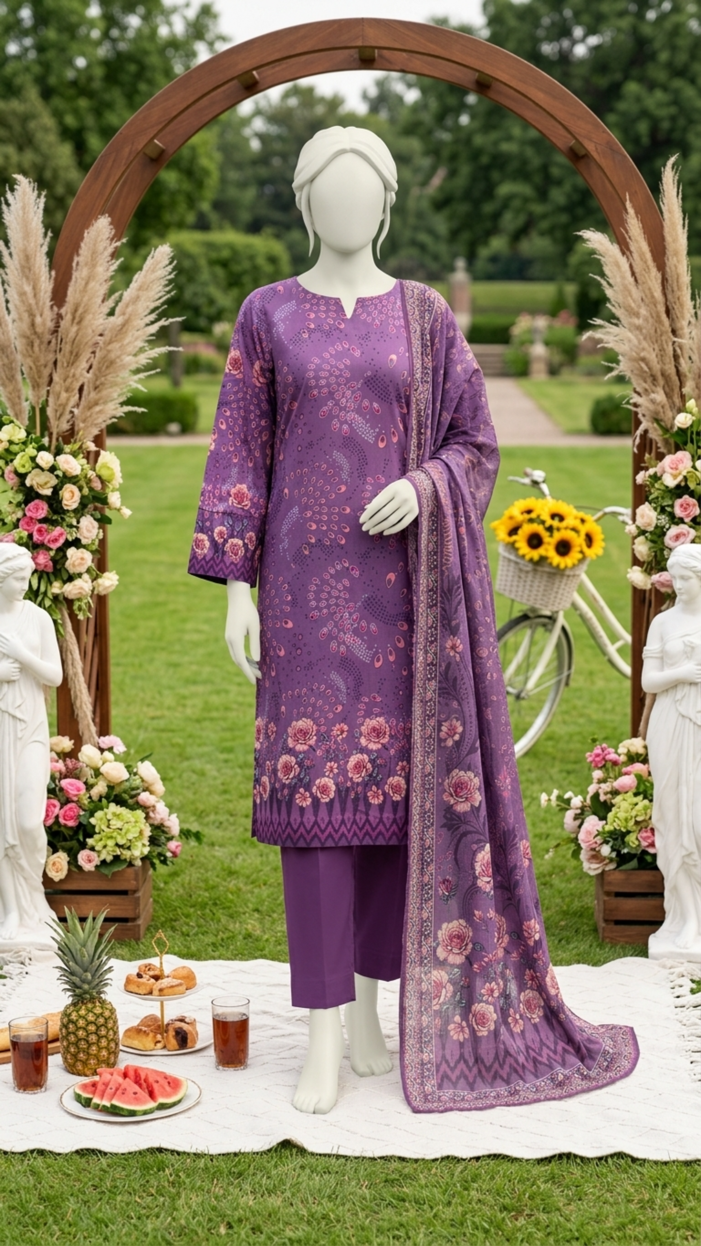 Printed Lawn Unstitched 3 Piece - 12400305