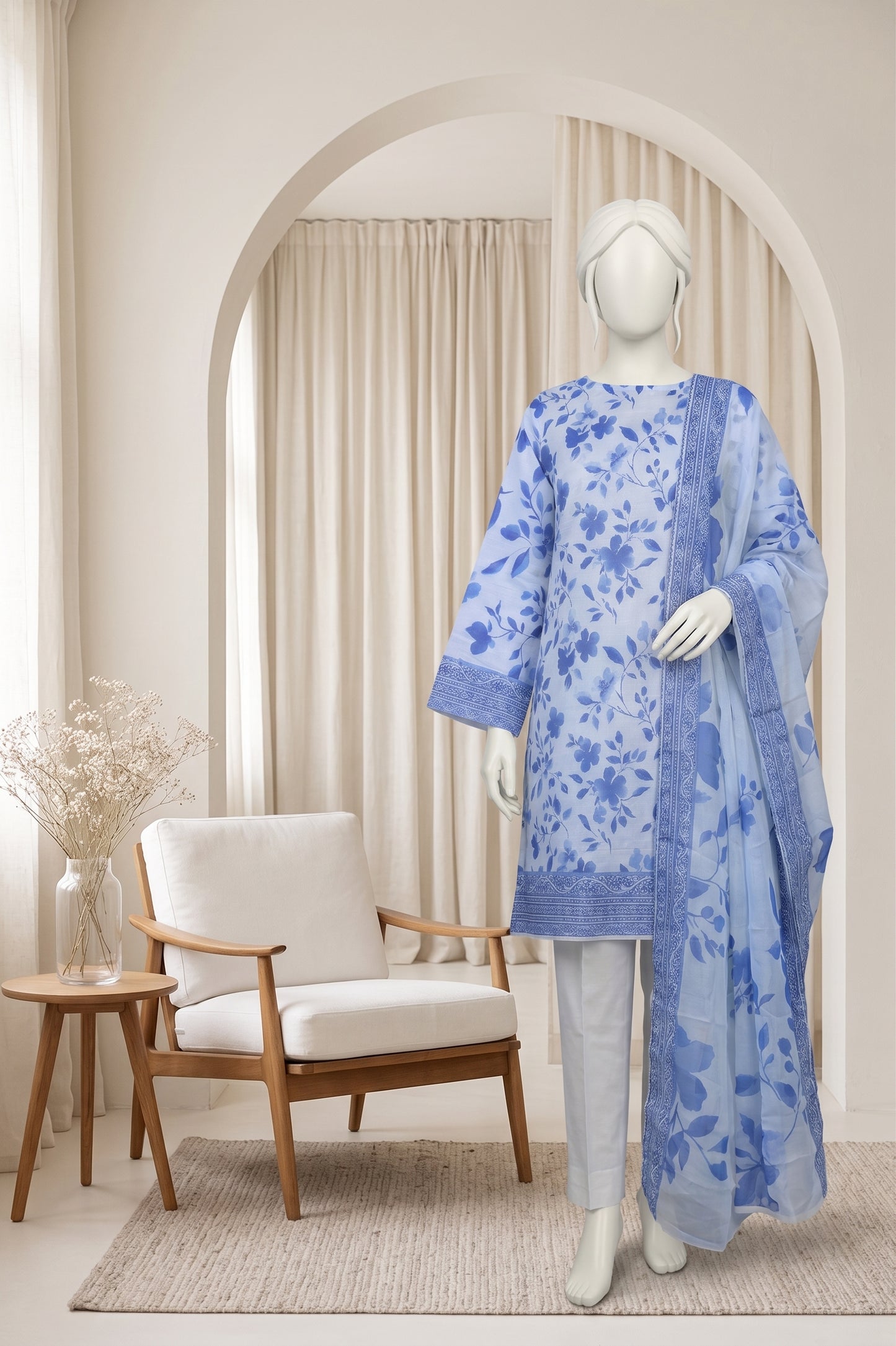 Printed Lawn Unstitched 3 Piece - 12410104