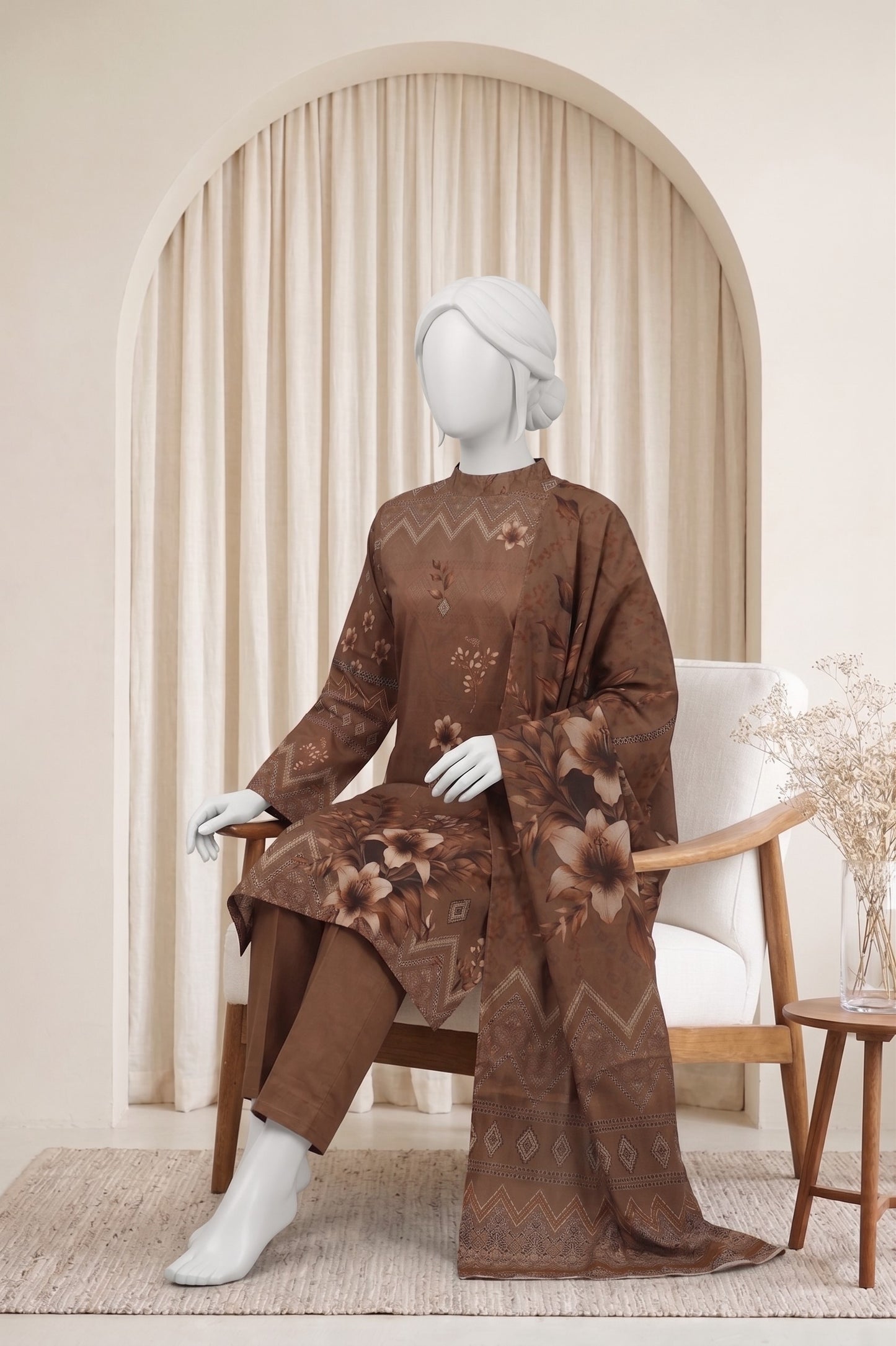 Printed Lawn Unstitched 3 Piece - 124890704