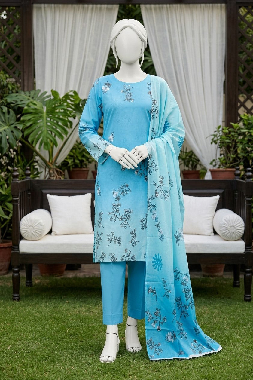 Printed Lawn Unstitched 3 Piece - 12540805