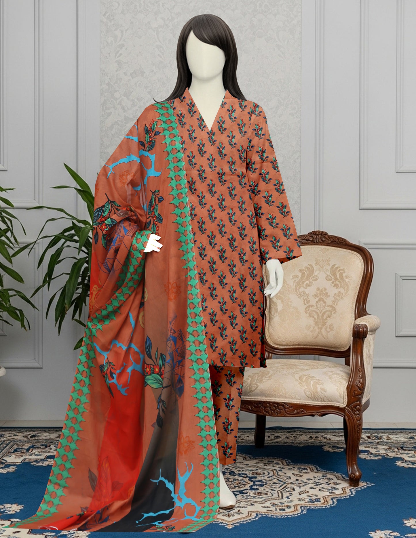 Printed Lawn Unstitched 3 Piece -11740105