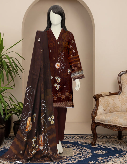 Printed Viscose Unstitched 3 Piece - 12040305
