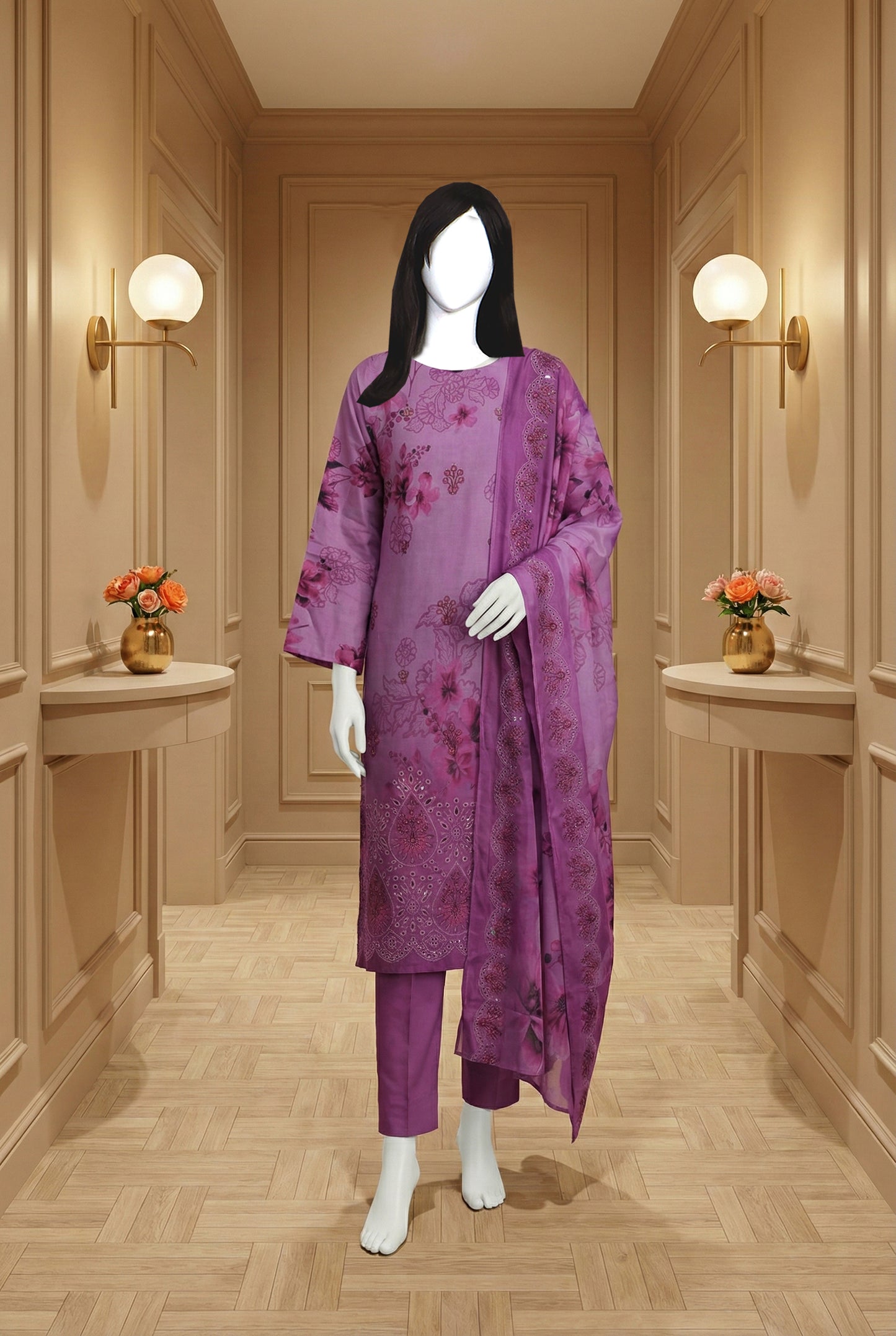 Embroidered Lawn Unstitched 3 Piece - 11250206