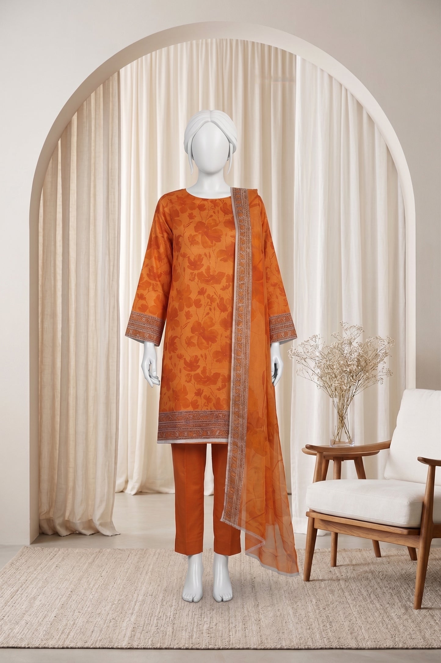 Printed Lawn Unstitched 3 Piece - 12410105