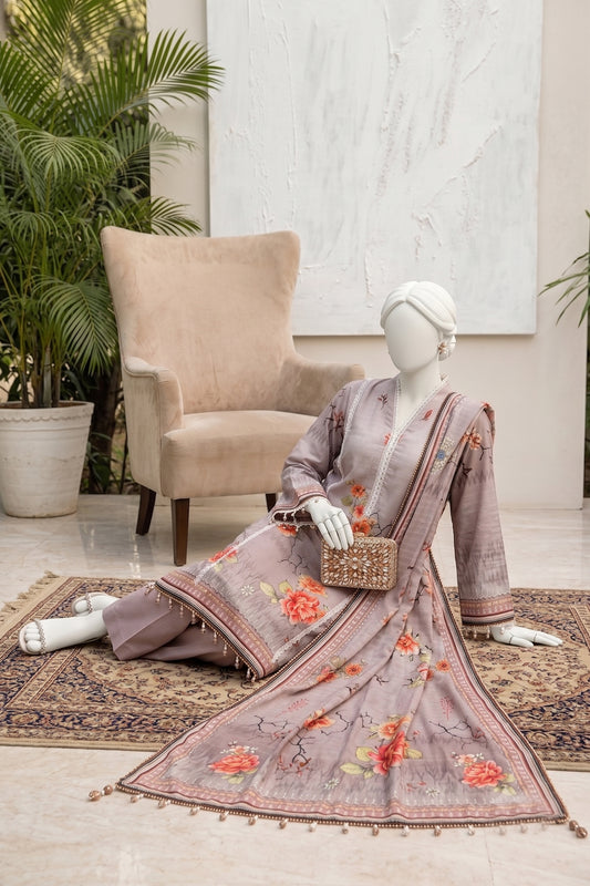 Printed Viscose Unstitched 3 Piece - 12710405