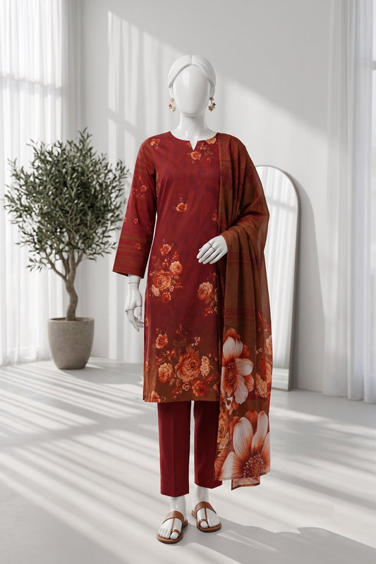 Printed Lawn Unstitched 3 Piece - 12661405
