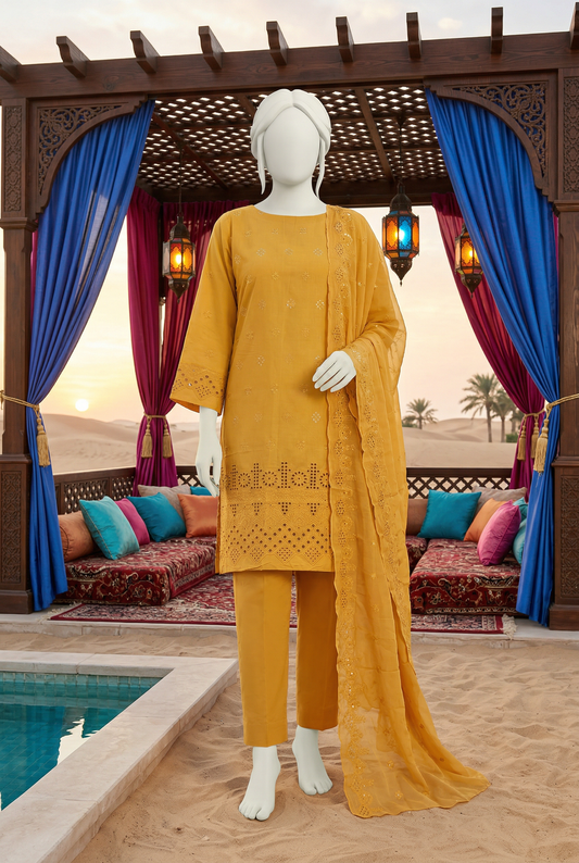 Embroidered Lawn Unstitched 3 Piece - 1126e0106