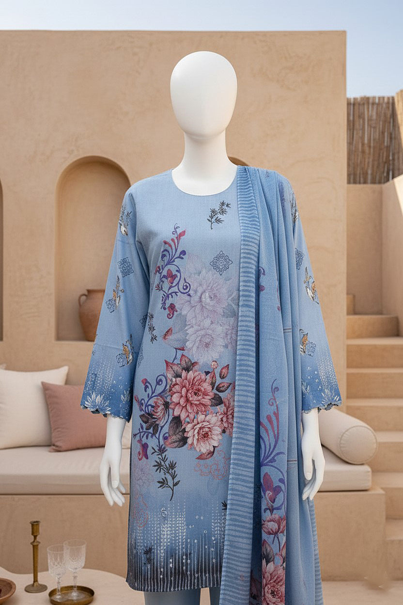 Printed Lawn Unstitched 3 Piece - 12210105