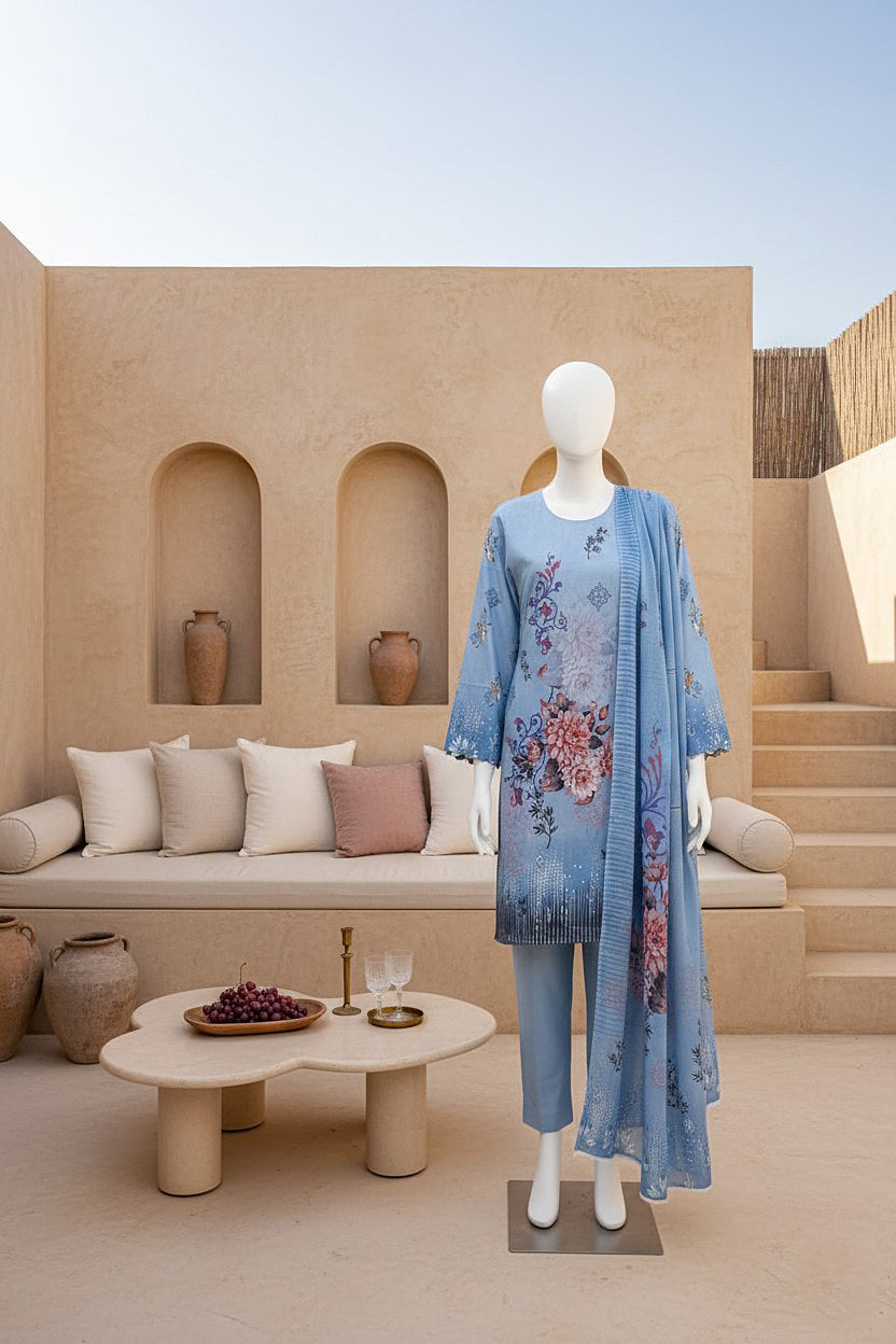 Printed Lawn Unstitched 3 Piece - 12210105