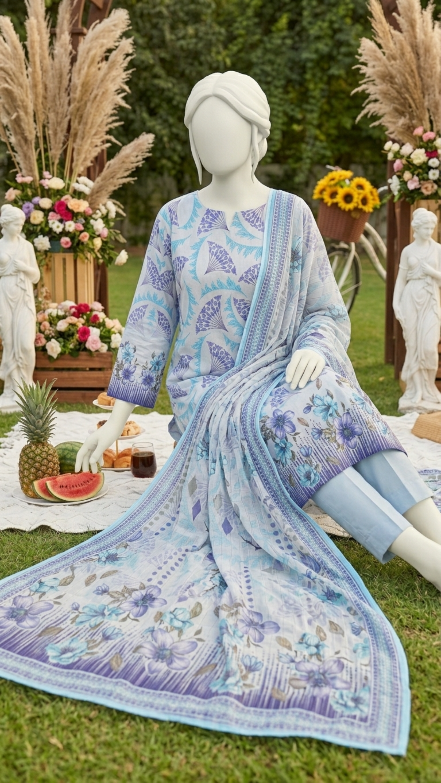 Printed Lawn Unstitched 3 Piece - 12400308