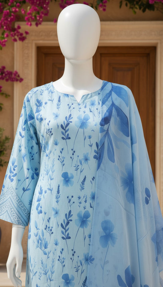 Printed Lawn Unstitched 3 piece - 12340206