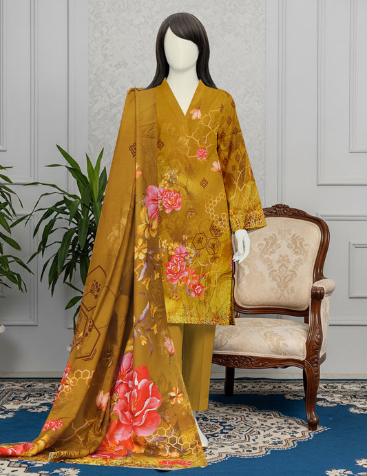 Printed Viscose Unstitched 3 Piece - 12040304