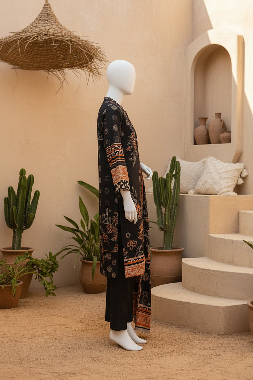 Printed Dhanak Unstitched 3 Piece - 11940506