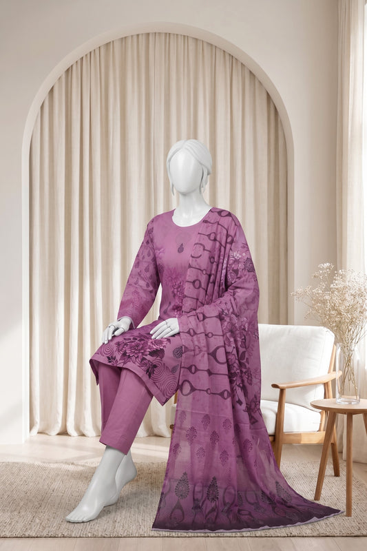 Printed Lawn Unstitched 3 Piece - 124890707