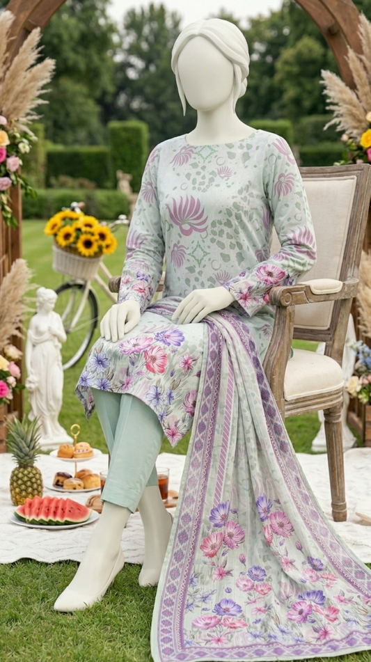 Printed Lawn Unstitched 3 Piece - 12400304