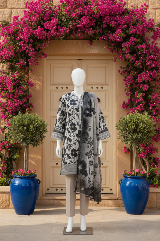 Printed Lawn Unstitched 3 piece - 12340207
