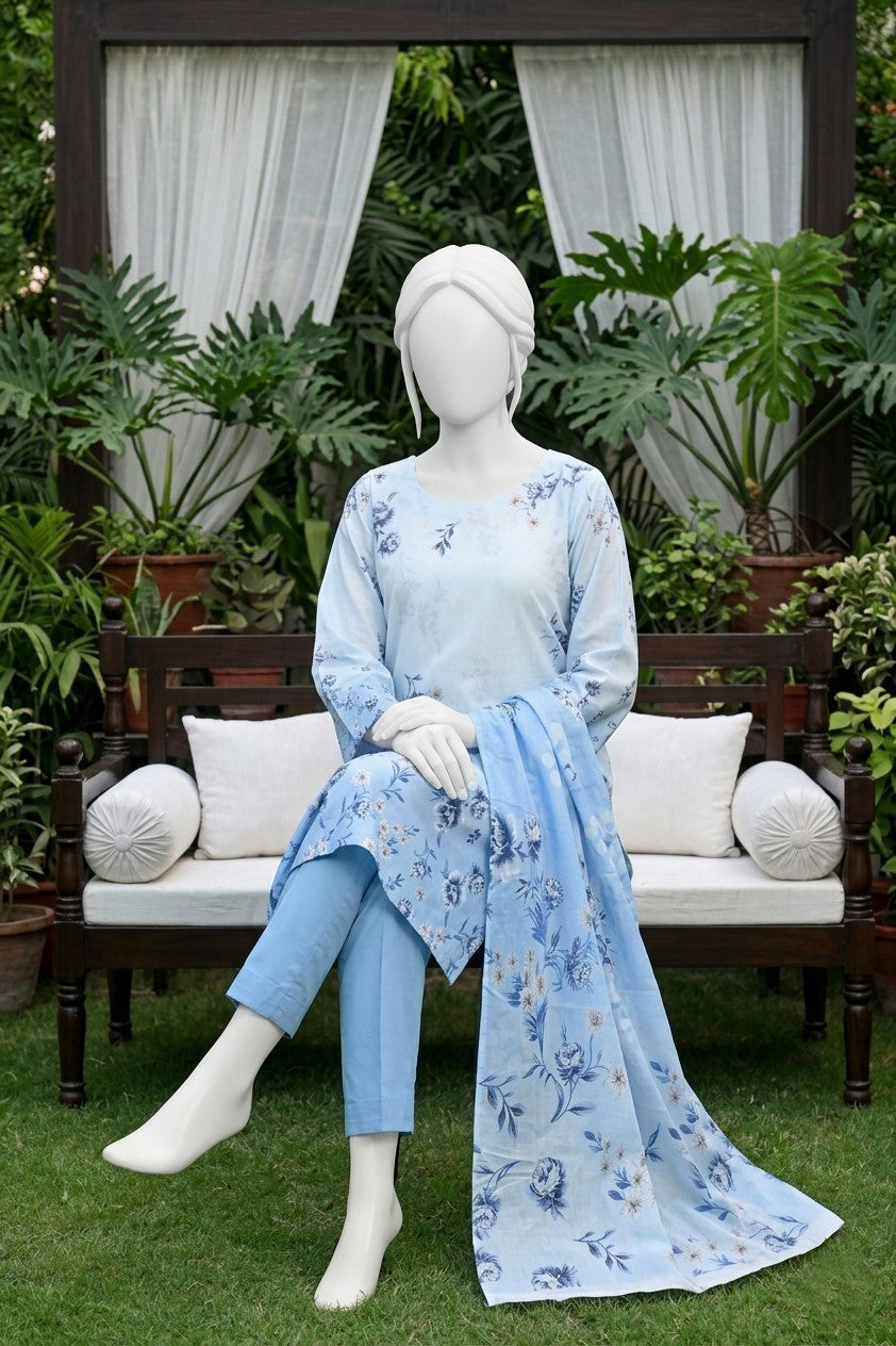 Printed Lawn Unstitched 3 Piece - 12540803