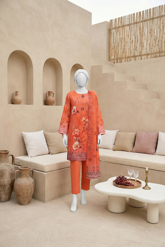 Printed Lawn Unstitched 3 Piece - 12210104