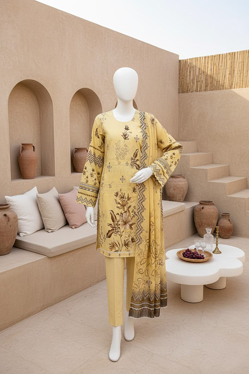 Printed Lawn Unstitched 3 Piece - 12210103