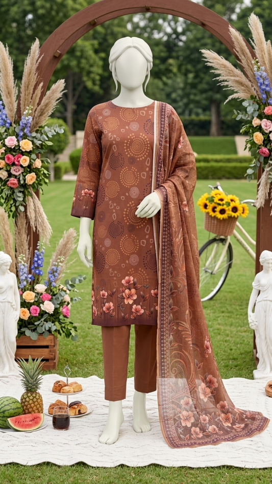 Printed Lawn Unstitched 3 Piece - 12400303