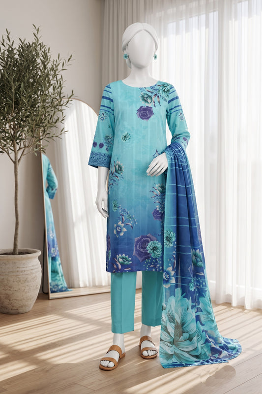 Printed Lawn Unstitched 3 Piece - 12661403