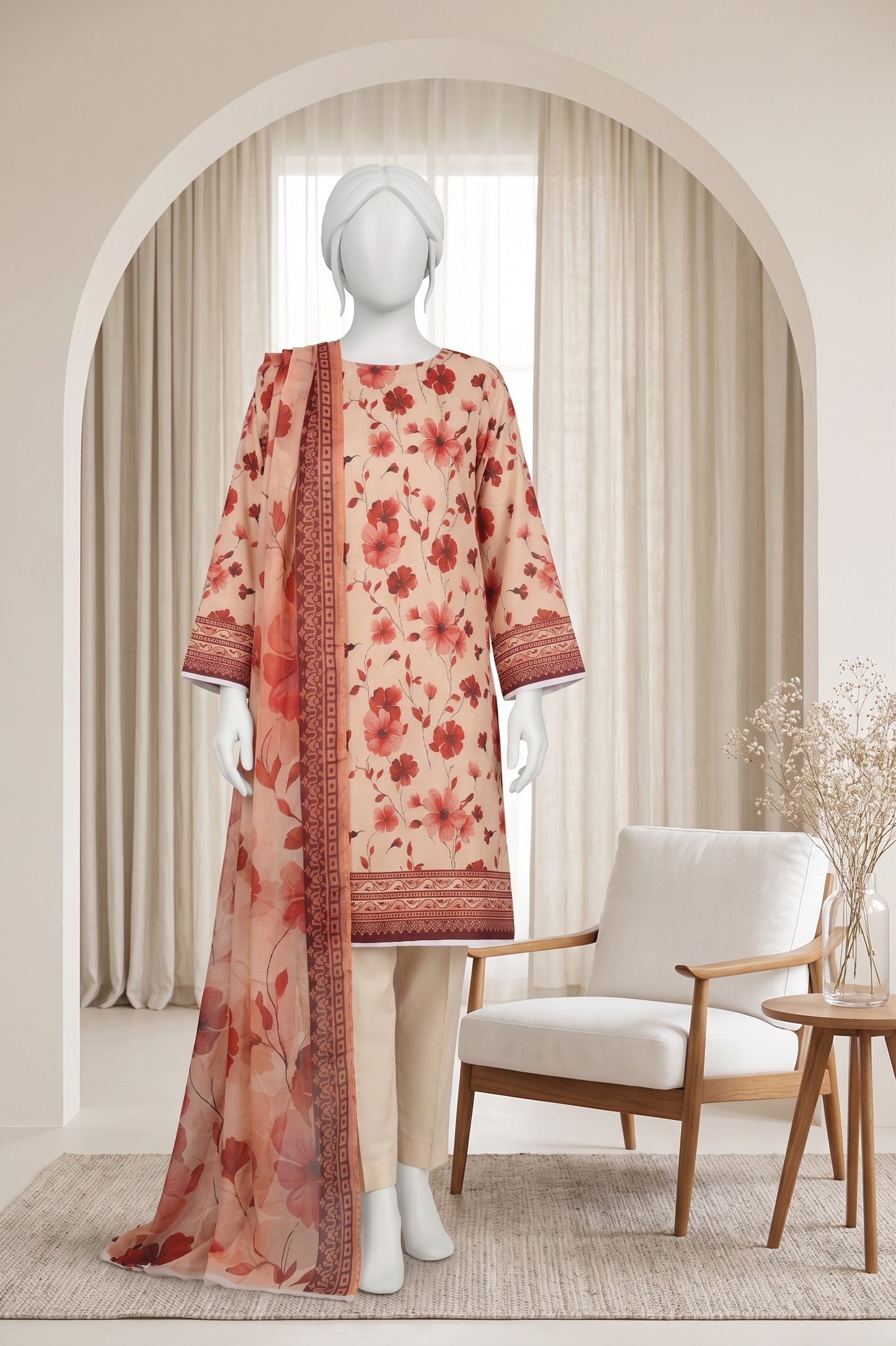 Printed Lawn Unstitched 3 Piece - 12410103