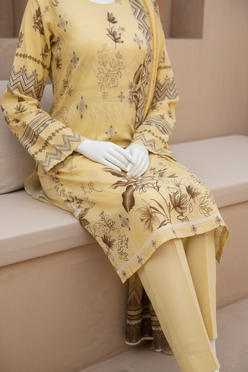 Printed Lawn Unstitched 3 Piece - 12210103