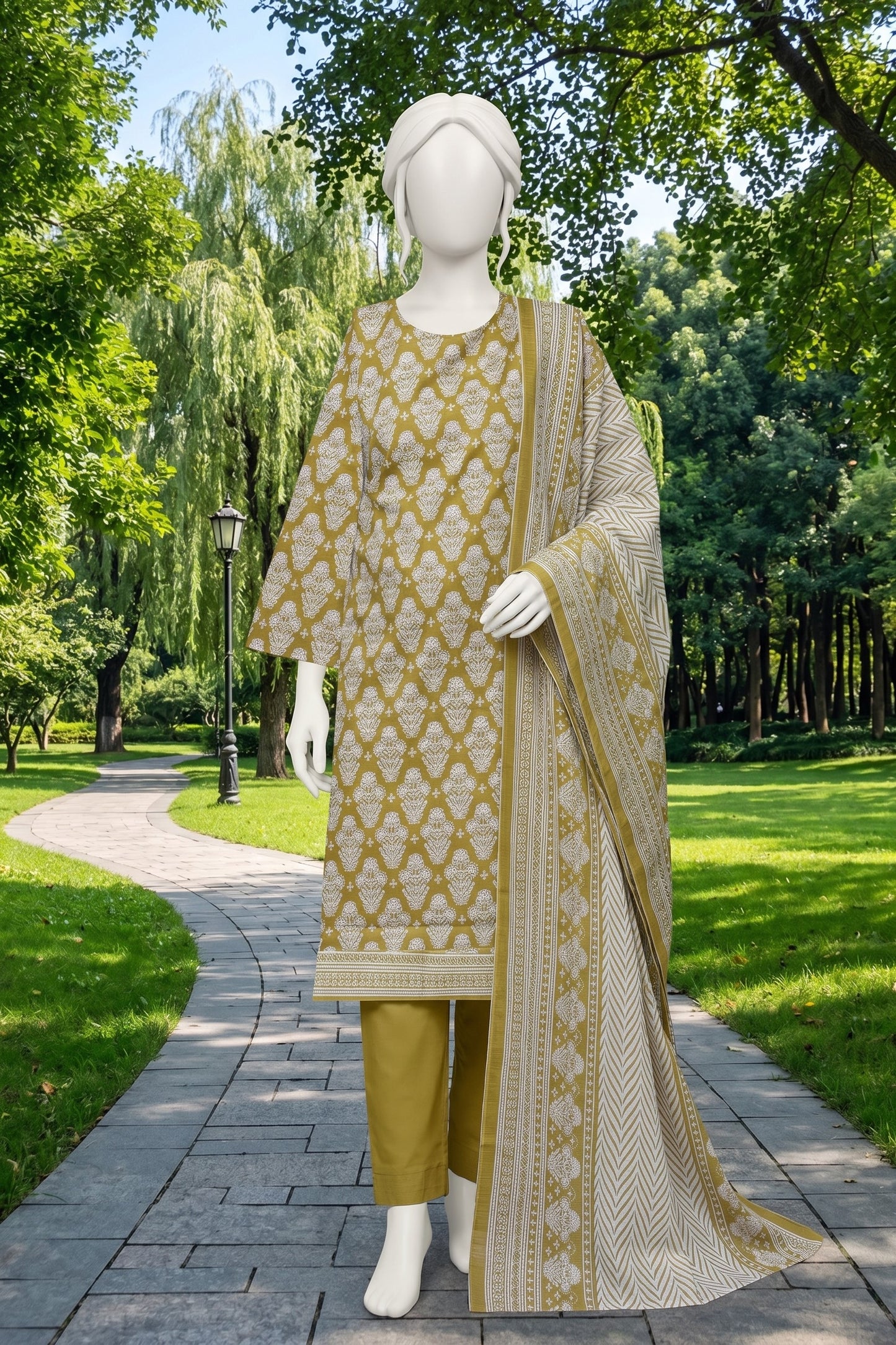 Printed Lawn Unstitched - 12380101