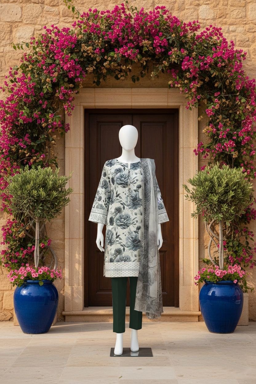 Printed Lawn Unstitched 3 piece - 12340208
