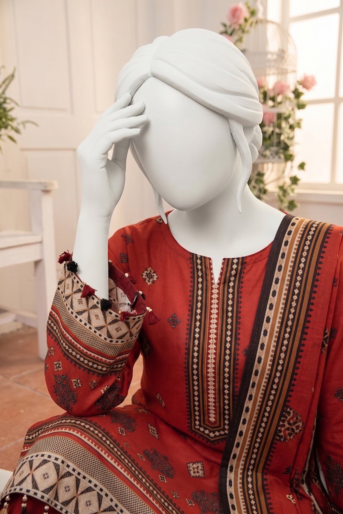 Printed Linen Unstitched 3 Piece - 12760303