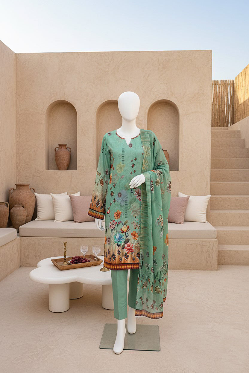 Printed Lawn Unstitched 3 Piece - 12210102