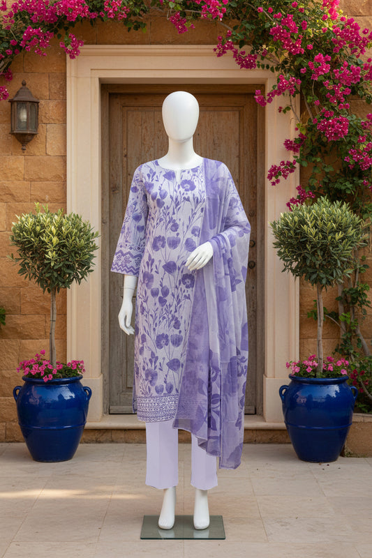 Printed Lawn Unstitched 3 piece - 12340209