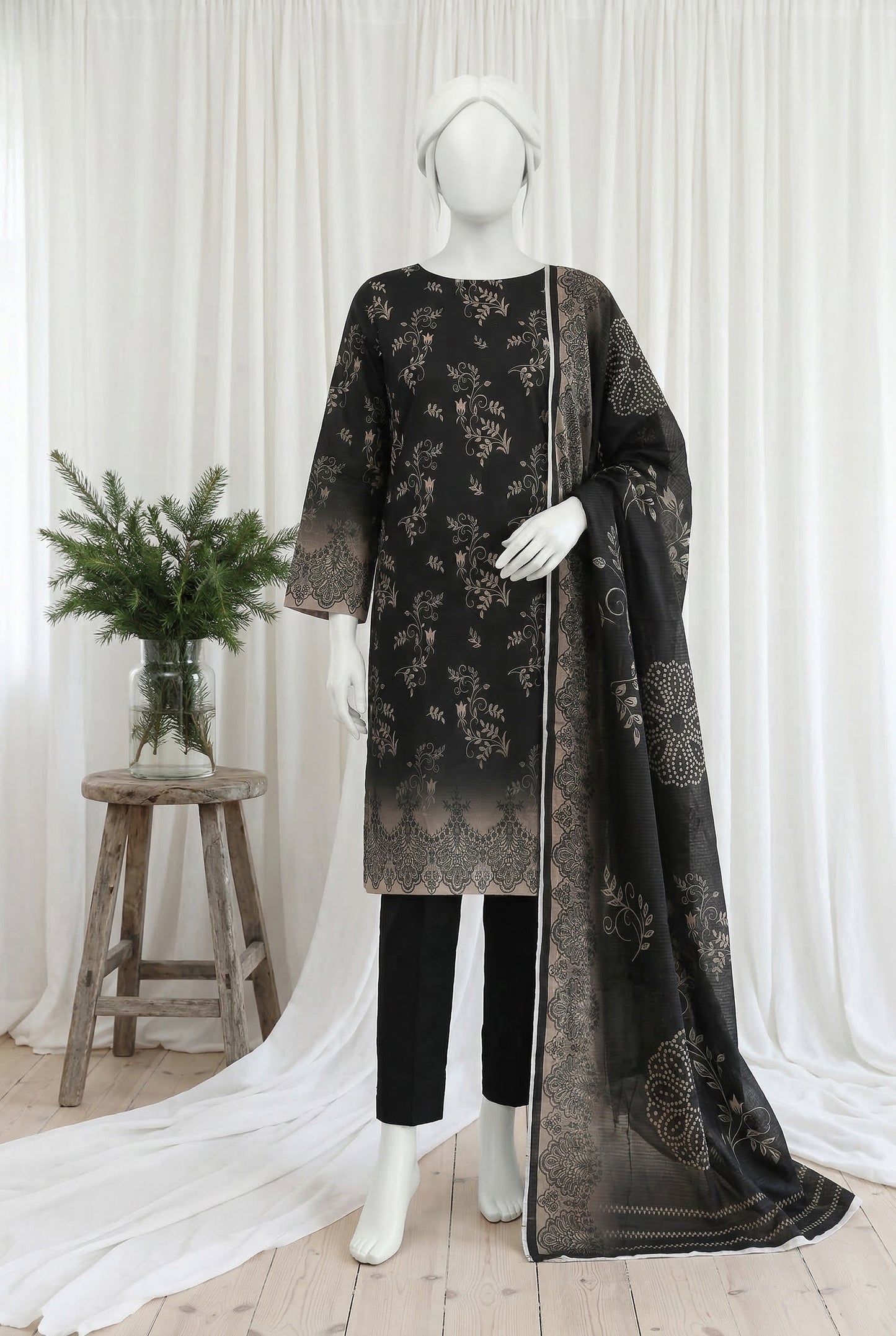 Printed Lawn Unstitched 3 Piece - 11430309