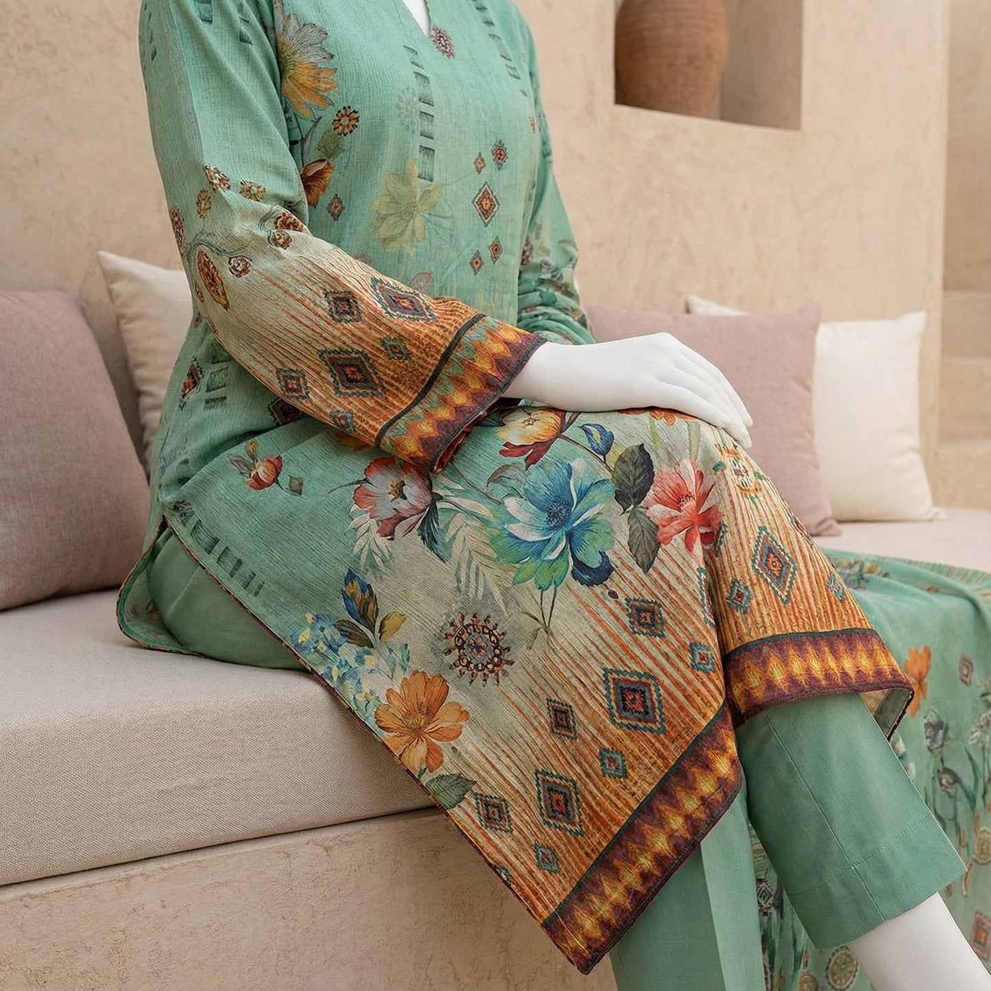 Printed Lawn Unstitched 3 Piece - 12210102