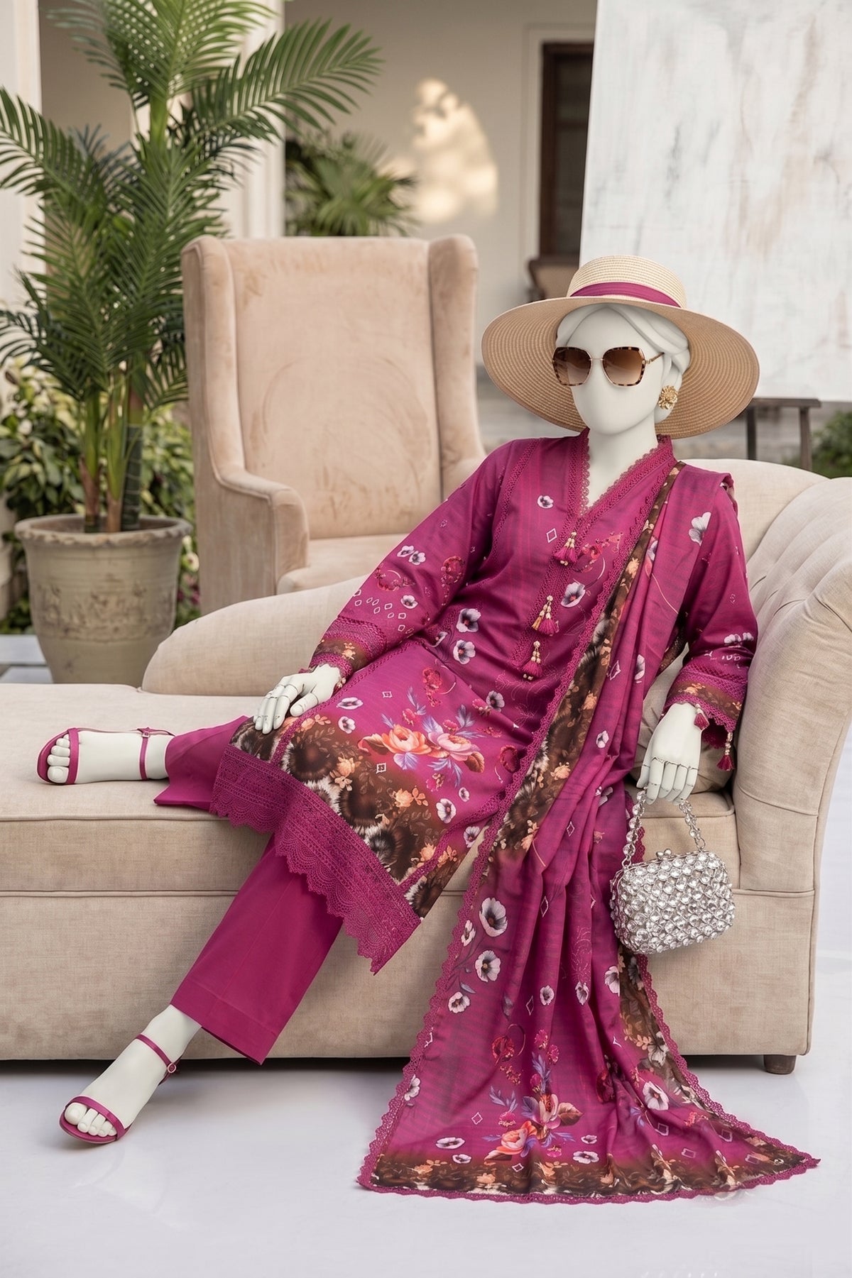 Printed Viscose Unstitched 3 Piece - 12710402
