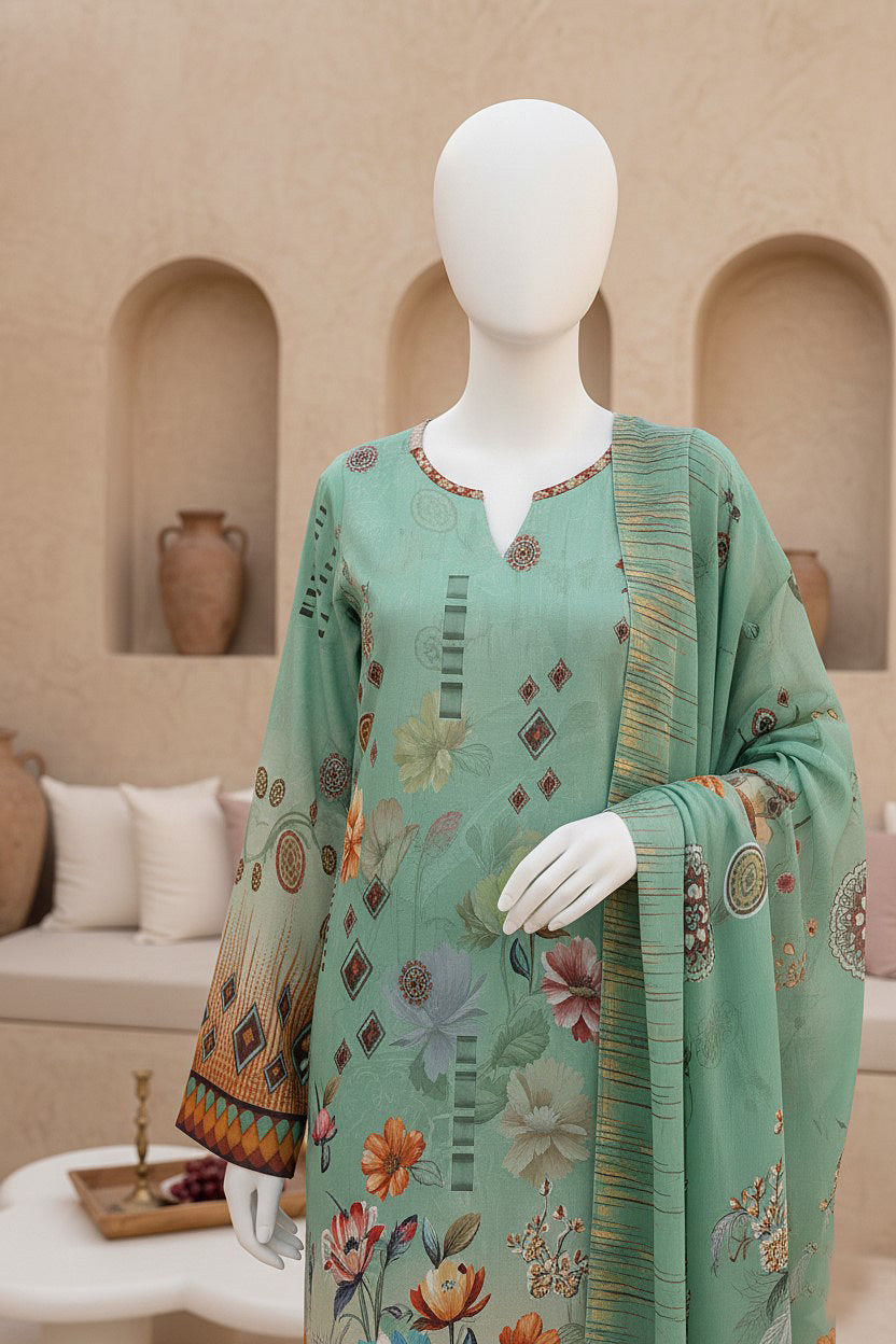 Printed Lawn Unstitched 3 Piece - 12210102
