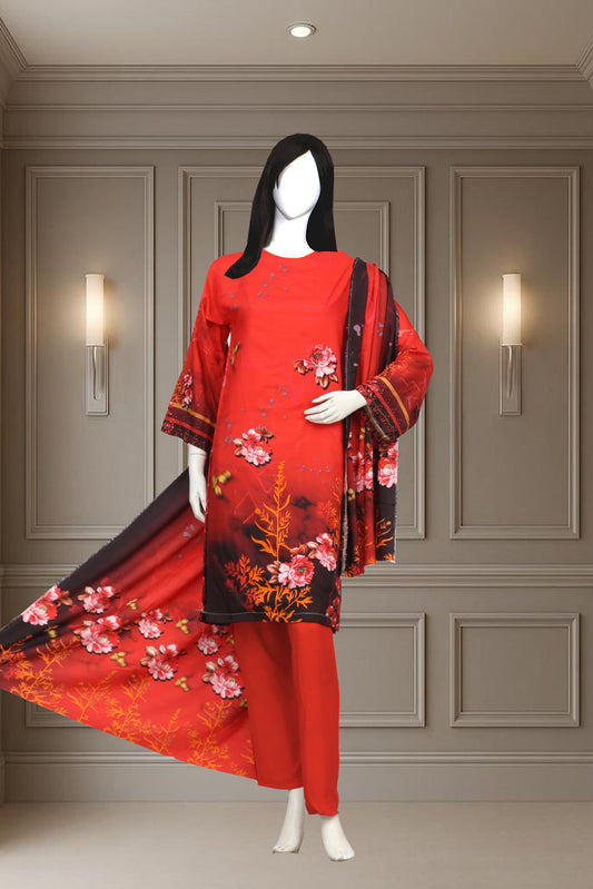 Printed Viscose Unstitched 3 Piece - 11600109
