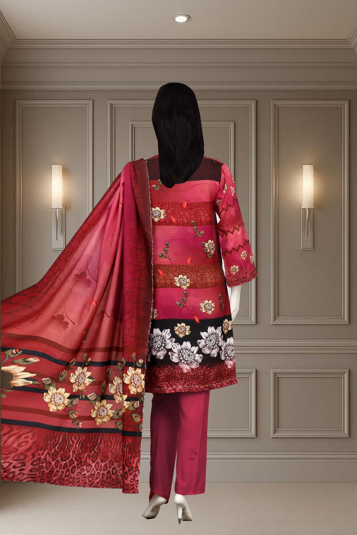Printed Viscose Unstitched 3 Piece - 11600107