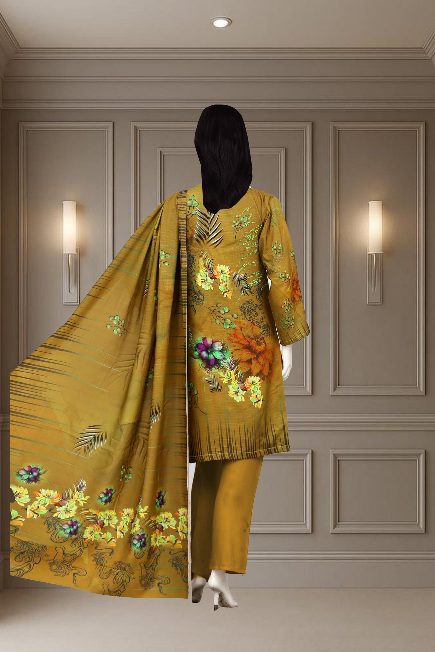 Printed Viscose Unstitched 3 Piece - 11600110