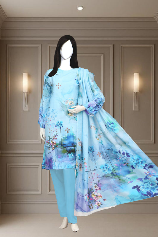 Printed Viscose Unstitched 3 Piece - 11600104