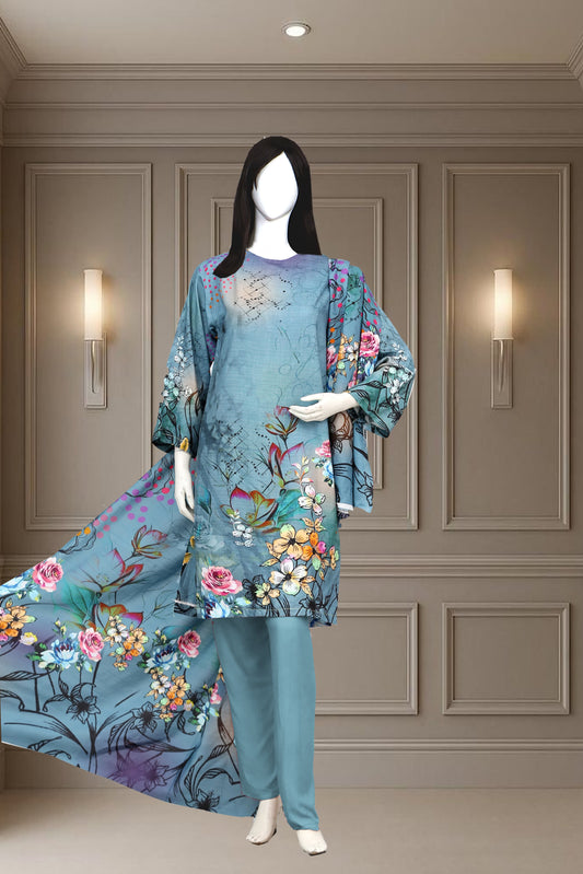 Printed Viscose Unstitched 3 Piece - 11600103