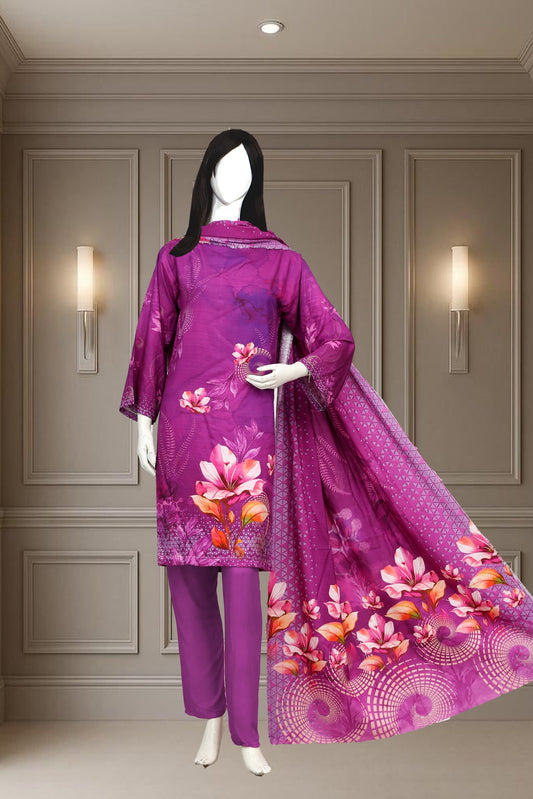 Printed Viscose Unstitched 3 Piece - 11600102