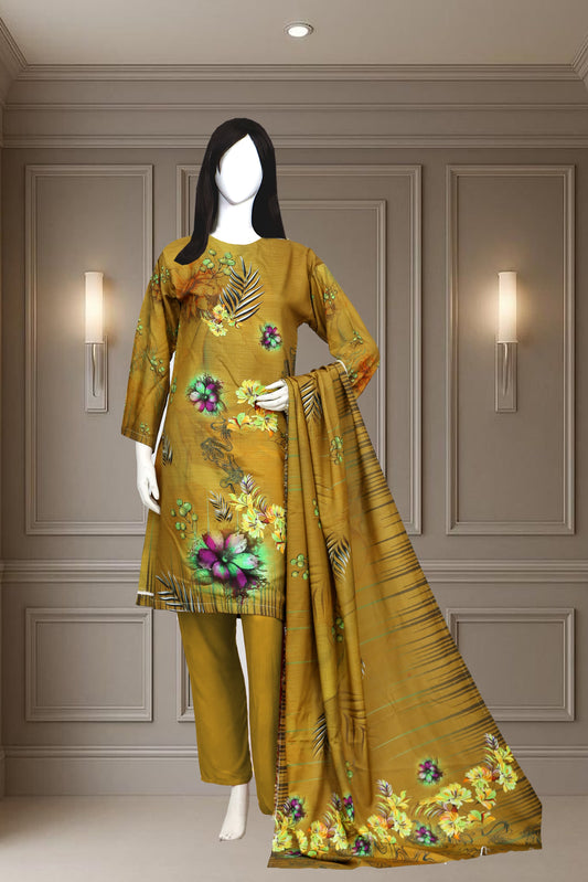 Printed Viscose Unstitched 3 Piece - 11600110