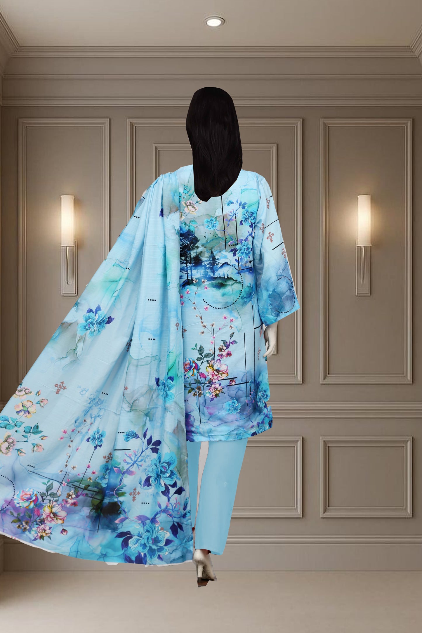 Printed Viscose Unstitched 3 Piece - 11600104