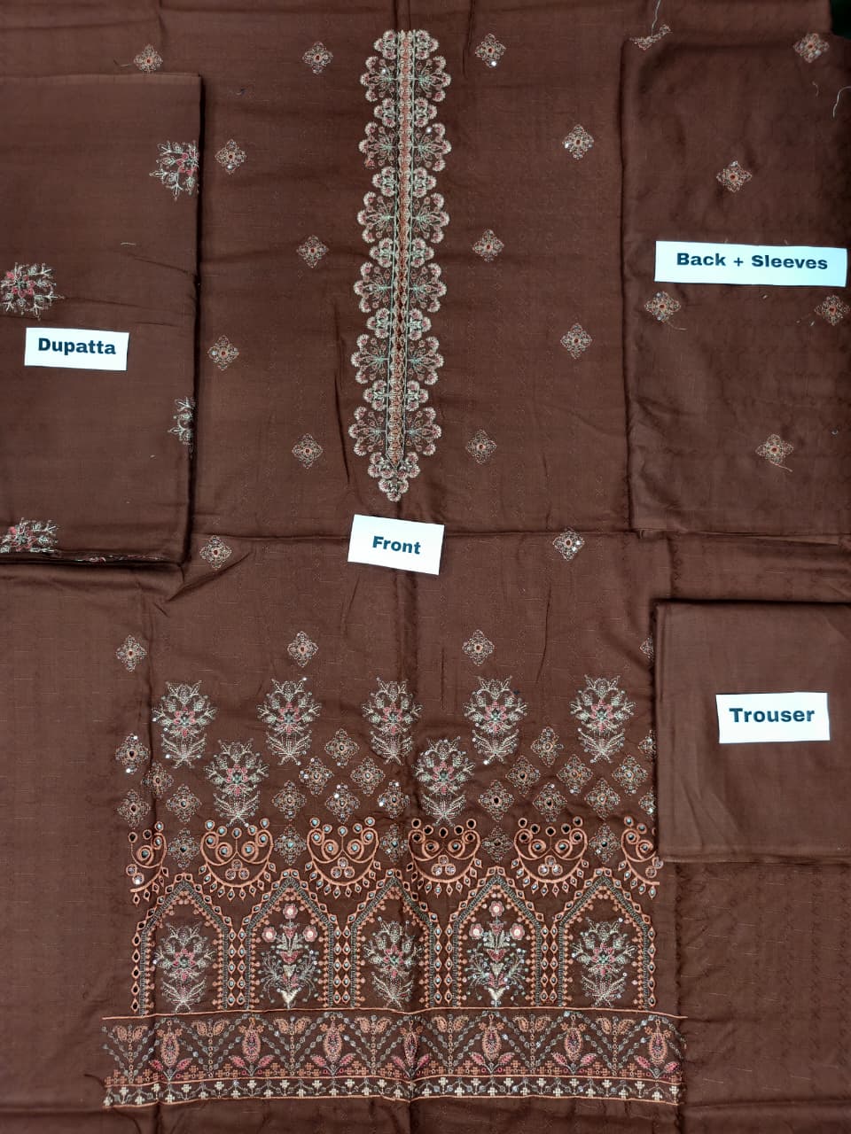Embroidered Dhanak Unstitched 3 Piece
