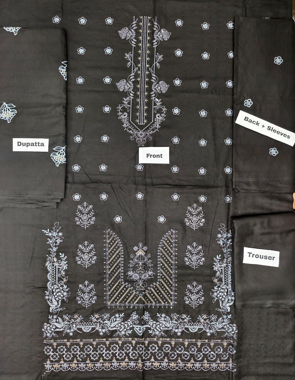 Embroidered Dhanak Unstitched 3 Piece